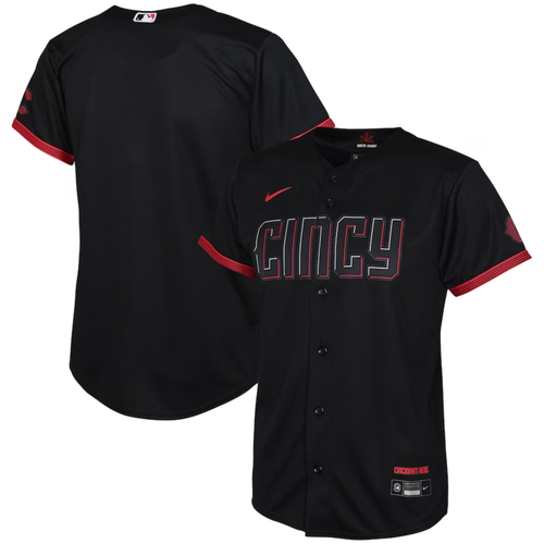 Cincinnati Reds Youth Nike Black 2023 City Connect Replica Jersey | IN-STORE ONLY