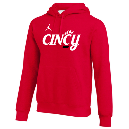 Cincinnati Bearcats Jordan Brand Red Cincy Logo Club Fleece Pullover Hoodie