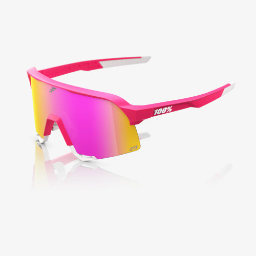 100% S3™ Sunglasses - Satin Storm Metallic/Purple Mirror Lens