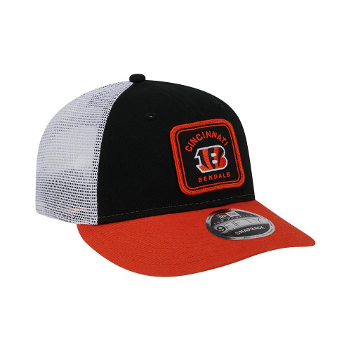 Cincinnati Bengals Patch Trucker New Era Low Profile 9FIFTY Snapback Cap