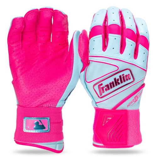 Franklin Powerstrap® Infinite Batting Gloves Pink/Colubia Blue