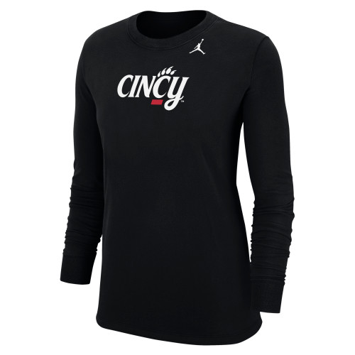 Cincinnati Bearcats Women's Jordan Brand Black "Cincy" Core Cotton Long Sleeve T-Shirt