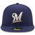 Milwaukee Brewers New Era Navy Authentic Collection On Field 59FIFTY Fitted Hat