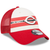 Cincinnati Reds New Era White/Red Team Stripe Trucker 9FORTY Snapback Hat