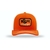 Koch Sporting Goods Orange/White Split Adjustable Trucker Hat with Orange/Black Vintage Logo