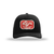 Koch Sporting Goods Black Adjustable Trucker Hat with Red/White Vintage Logo