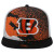 Men's Cincinnati Bengals New Era Black Court Sport 9FIFTY Snapback Hat