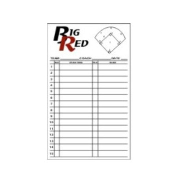 Baseball/Softball Line Up Cards