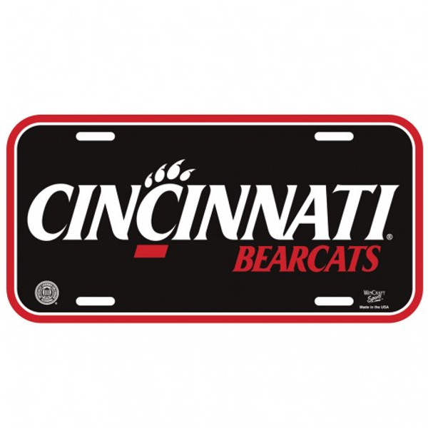 Cincinnati Bearcats Plastic License Plate