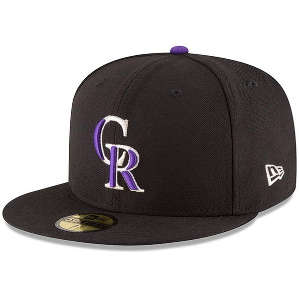 Colorado Rockies New Era Black Authentic Collection On Field 59FIFTY Structured Hat