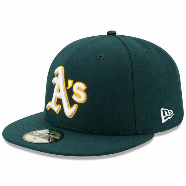Oakland Athletics New Era Green Road Authentic Collection On Field 59FIFTY Performance Fitted Hat