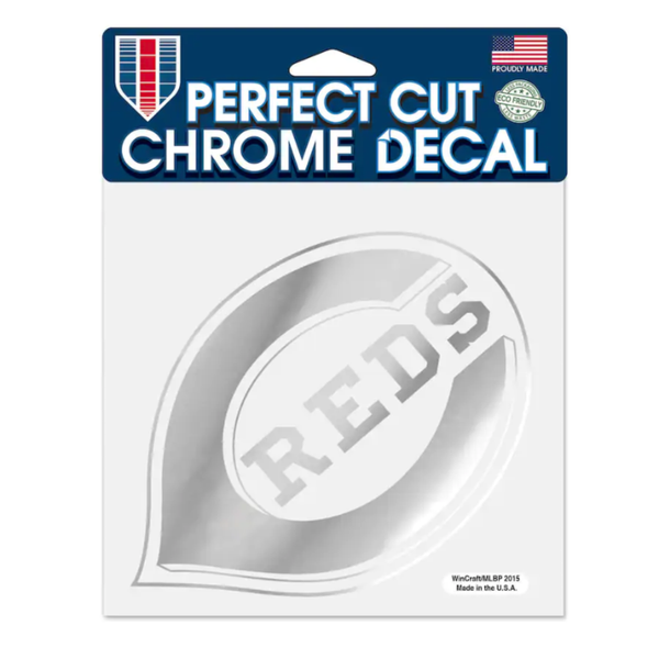 Cincinnati Reds 6"x6" Perfect Cut Chrome Decal