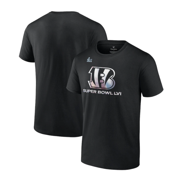 Cincinnati Bengals Fanatics Branded Super Bowl LVI Bound Shimmer T-Shirt - Black