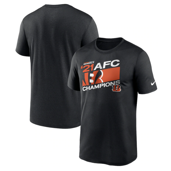 Cincinnati Bengals 2021 AFC Champions Iconic T-Shirt - Black