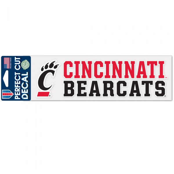 Cincinnati Bearcats Stacked Design Perfect Cut Decal