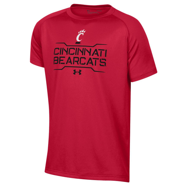 Cincinnati Bearcats Under Armour Red Youth Bracket Logo Tech Tee