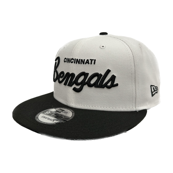 Cincinnati Bengals New Era White/Black Griswold 9FIFTY Snapback Hat