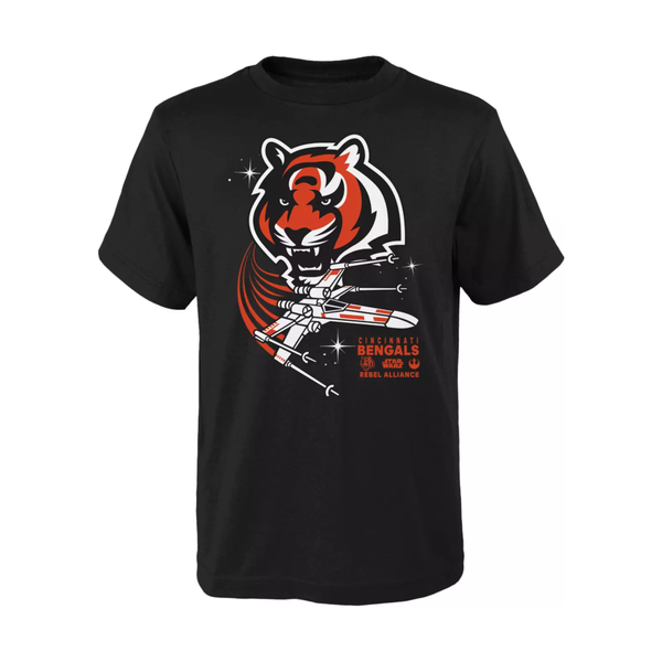 Cincinnati Bengals Youth Black Star Wars Rebel Alliance T-Shirt