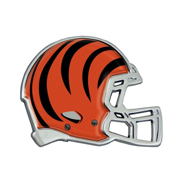 Cincinnati Bengals Helmet Chrome Metal Domed Auto Emblem
