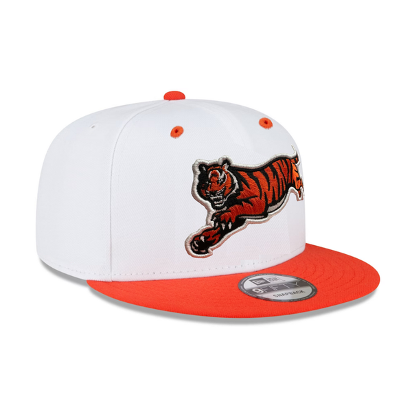 Cincinnati Bengals New Era White/Orange Leaping Tiger 9FIFTY Snapback Hat