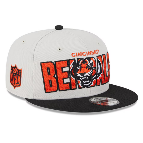 Cincinnati Bengals New Era Stone/Black 2023 NFL Draft 9FIFTY Snapback Adjustable Hat