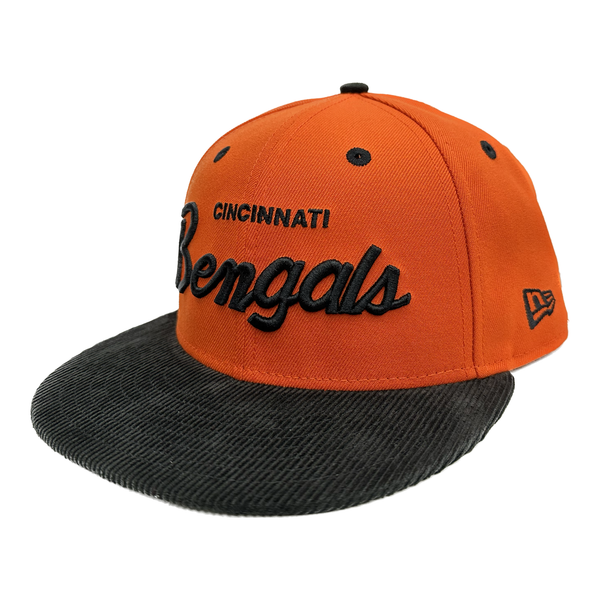 Cincinnati Bengals New Era Orange/Black Corduroy Visor Griswold 59FIFTY Fitted Hat