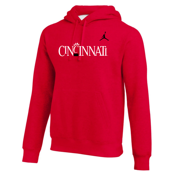 Cincinnati Bearcats Jordan Brand Red Throwback Wordmark Club Fleece Pullover Hoodie
