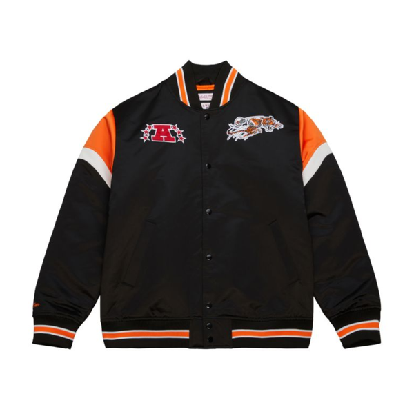 Cincinnati Bengals 2023 Mitchell & Ness Black Heavyweight Satin Jacket