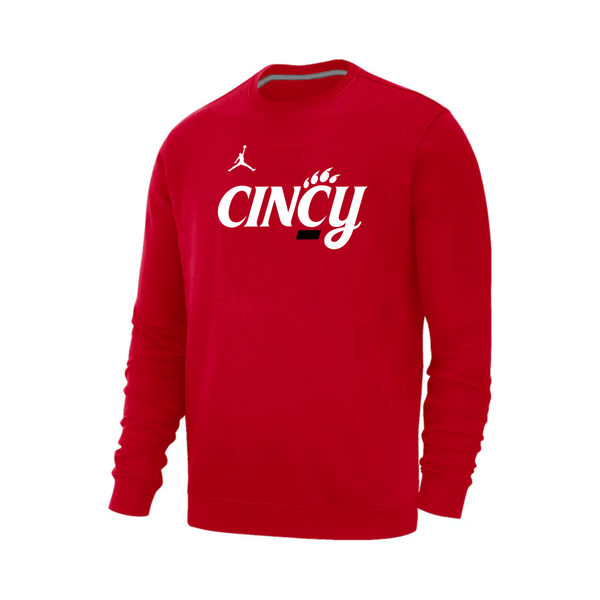 Cincinnati Bearcats Jordan Brand Red Club Fleece Crewneck Sweatshirt