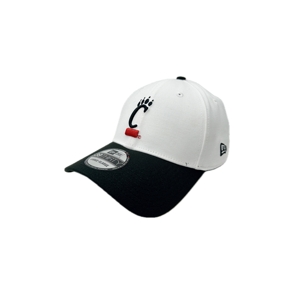 Cincinnati Bearcats New Era White/Black Throwback 39THIRTY Flex Hat