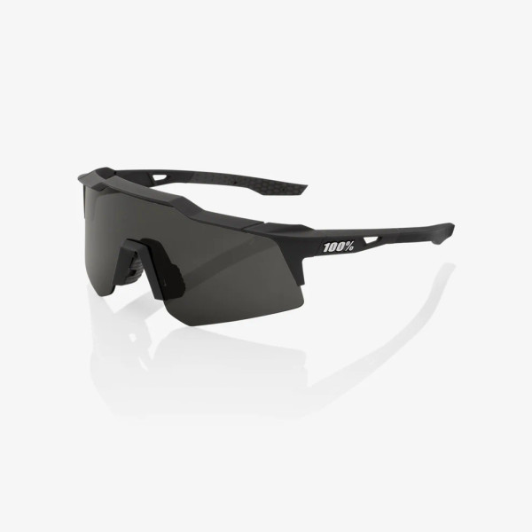100% Speedcraft XS Sunglasses - Soft Tact Black/Smoke Lens