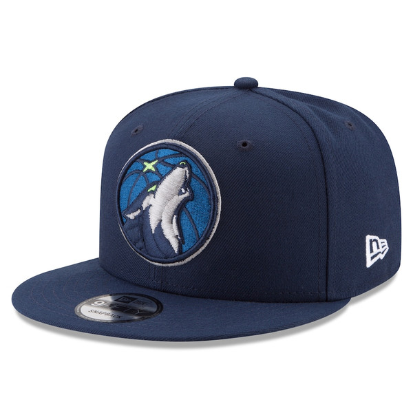 Men's Minnesota Timberwolves New Era Navy Official Team Color 9FIFTY Snapback Hat