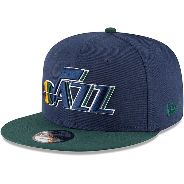 Men's Utah Jazz New Era Navy/Green 2-Tone 9FIFTY Adjustable Snapback Hat