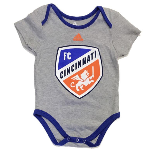 FC Cincinnati adidas Newborn & Infant Heather Grey Bodysuit