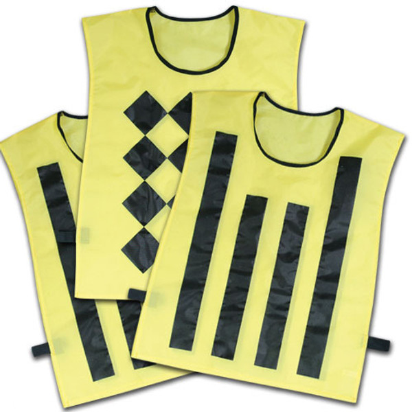 Champro Sideline Official Pinnies (Set of 3, 1 Diamond/2 Striped)