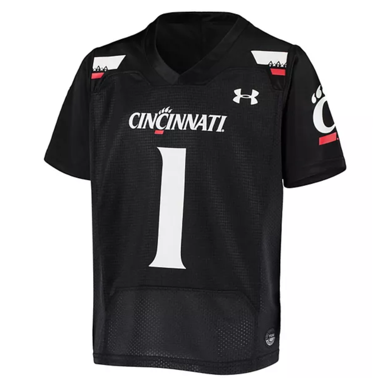 Cincinnati Bearcats Youth Under Armour Black Replica Football Jersey