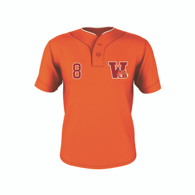 BASEBALL SUBLIMATION Blank Jersey Button 100 % Polyester, UNISEX  Sublimation
