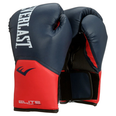 Everlast Elite 14 Ounce Pro Style Training Gloves - Navy/Red