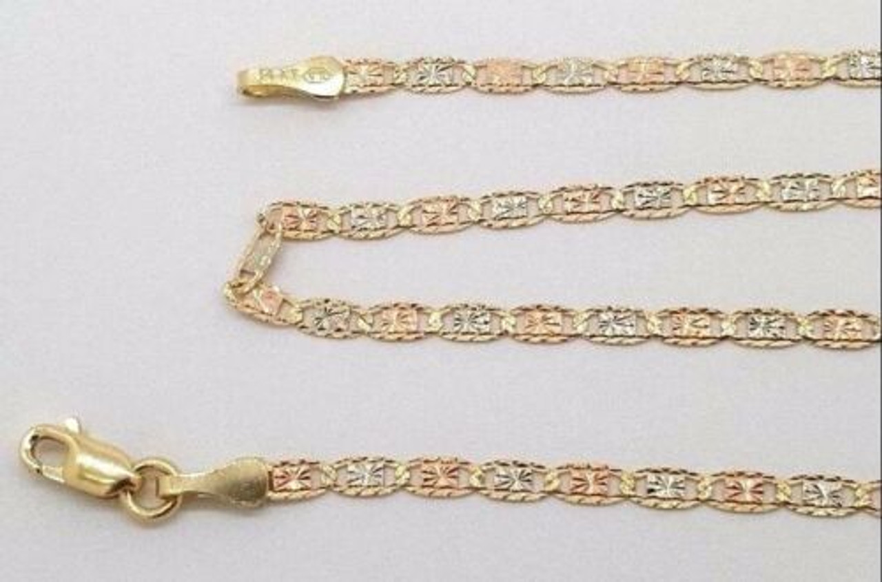 14kt Tri-Color Gold Rope Necklace
