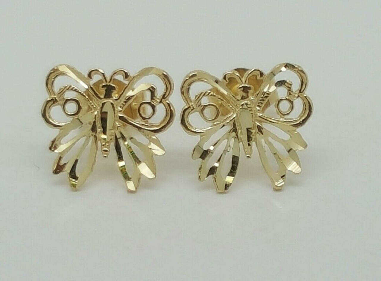 14k Gold Butterfly Earring Backs