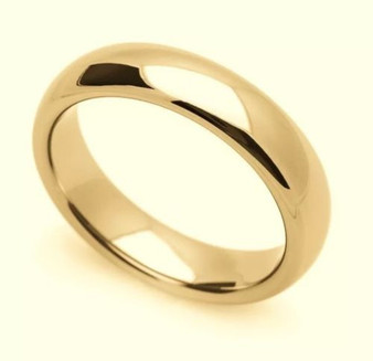 Solid 14K Yellow Gold 4 MM Size 8 Comfort Fit Wedding Ring Band Mens Womens