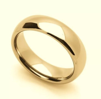 Solid 14K Yellow Gold 6 MM Size 8 Comfort Fit Wedding Ring Band Mens Womens