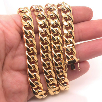 81.4 Grams 10k Yellow Gold Mens Miami Cuban Link Chain Necklace 26” 10 MM