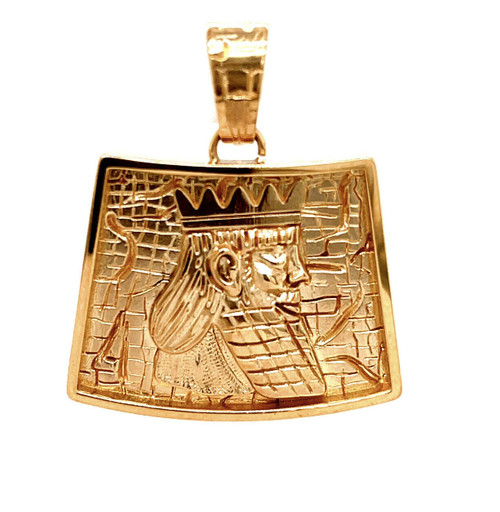 18k Yellow Gold Cyrus The Great Achaemenid King Pendant 1st. Human Right 18.5 Gr