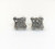 14k Solid White Gold 0.60 Ct Diamond Flower Clover Stud Earrings 10 MM Unisex
