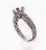 Art Deco 14K White Gold 0.29 TCW Diamond Semi Mount Engagement Ring Round 1 Ct