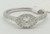 14K White Gold 0.68 Ct Marquise Diamond Halo Engagement Ring Size 6.5