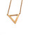 18k Yellow Gold 0.10Ct Natural Diamond Dainty Minimalist Triangle Delta Necklace