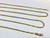 1.8MM 10K Yellow Gold Moon Diamond Cut Bead Ball Chain Military Necklace 26"-28"