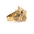buy Mens Yellow Gold Tiger Head Ring Red Eyes